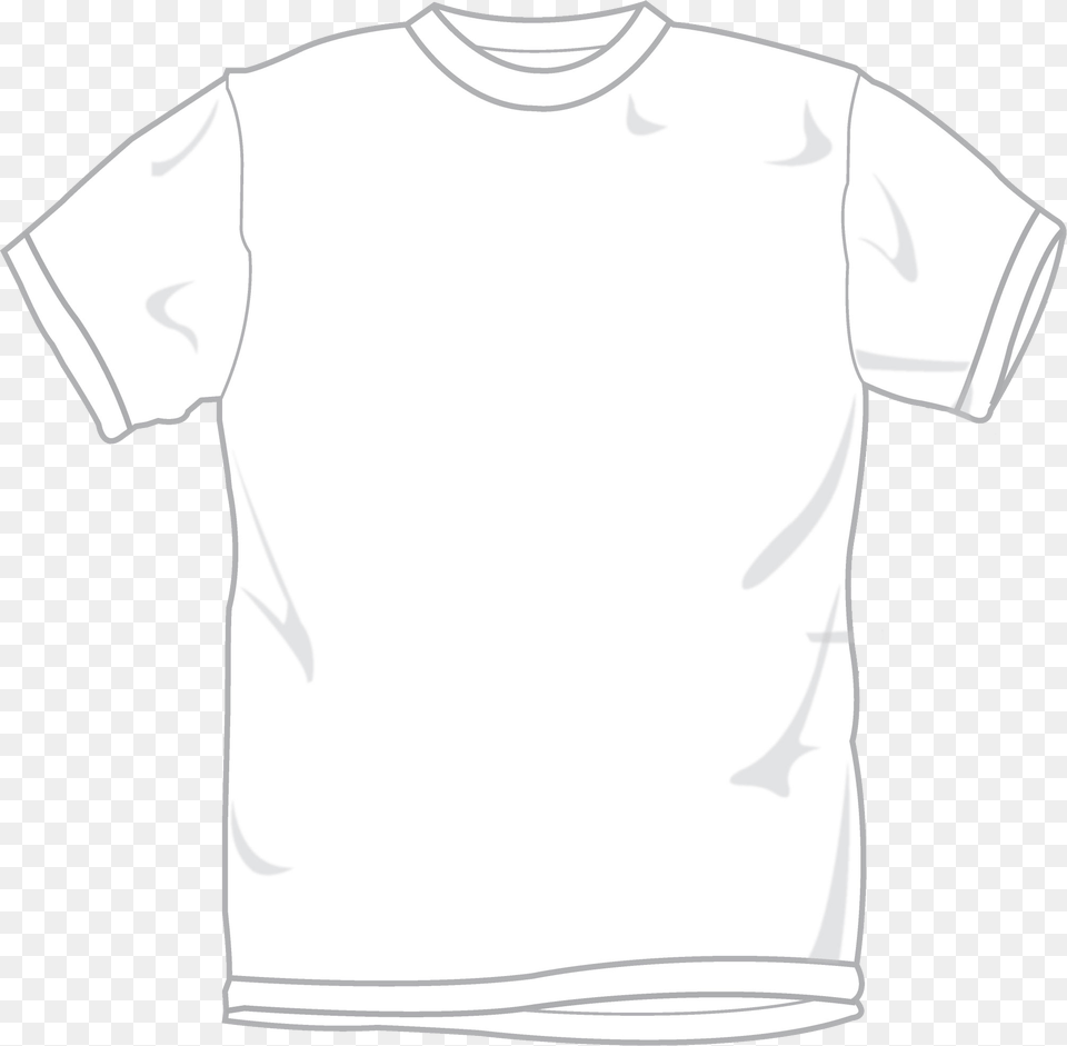 White Shirt Outline Transparent, Clothing, T-shirt Png