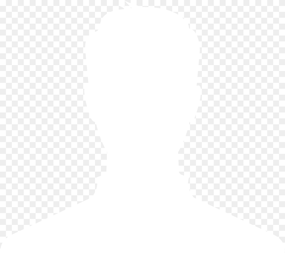 White Silhouette Facebook Profile Picture Icon, Stencil, Adult, Male, Man Png Image