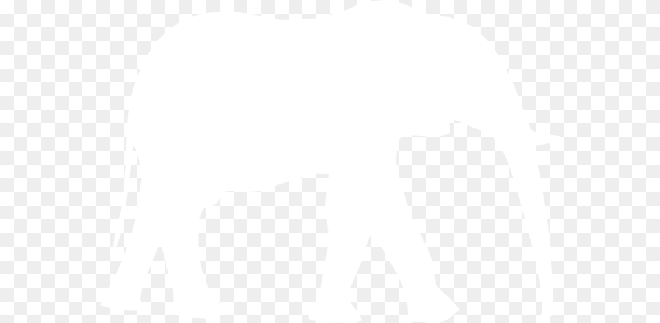 White Silhouette Of An Elephant, Cutlery Free Transparent Png