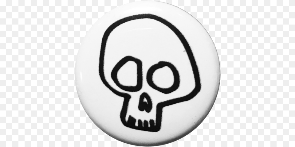 White Skull Button Emblem, Badge, Logo, Symbol Free Transparent Png