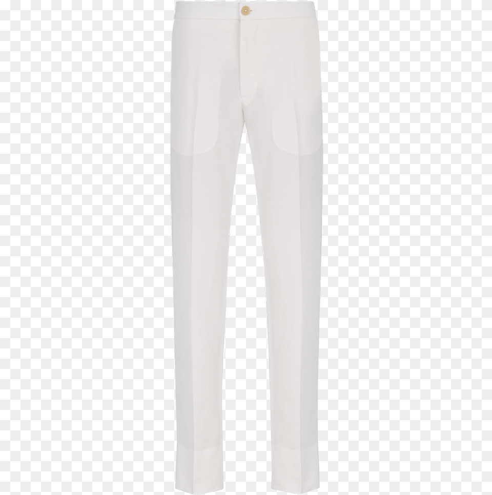 White Slim Fit Trousers, Clothing, Home Decor, Linen, Pants Free Transparent Png