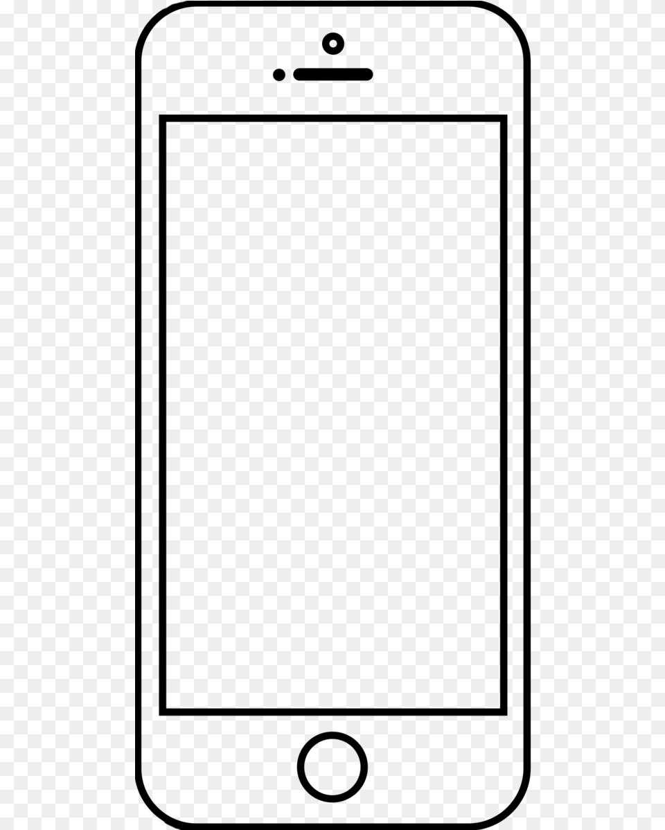 White Smartphone Icon, Gray Free Png Download