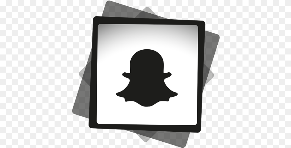 White Snapchat, Silhouette Free Transparent Png