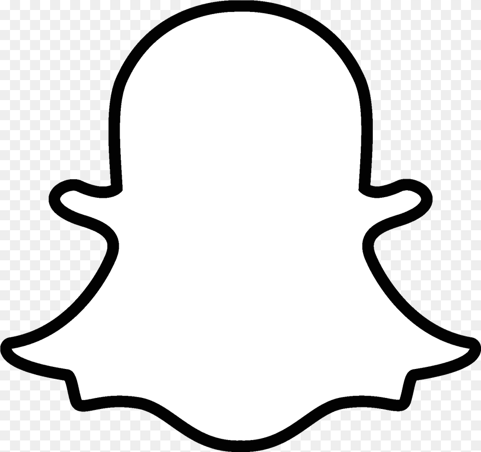 White Snapchat Logo Snapchat Logo White, Silhouette, Stencil, Baby, Person Free Png