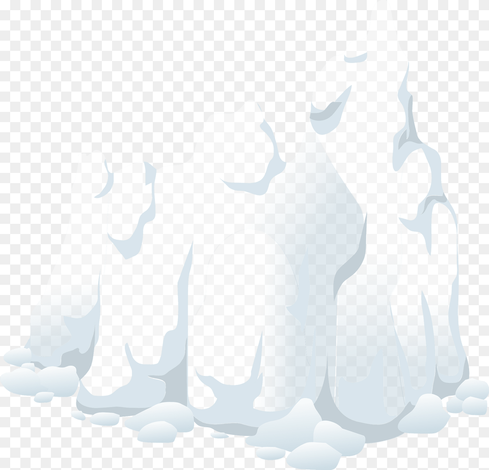White Snow Skirt Clipart, Ice, Nature, Outdoors, Iceberg Free Png