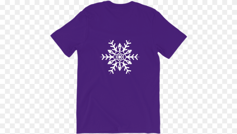 White Snowflake Bella Canvas Unisex U2013 Techmadnessshop Box Logo Bandana Supreme Shirt, Clothing, Nature, Outdoors, Purple Png Image