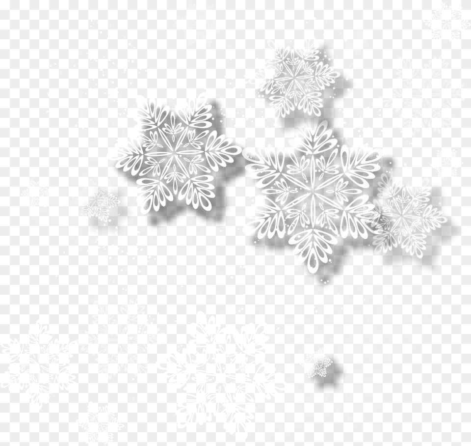 White Snowflake Christmas Invite Card Nature, Outdoors, Plant, Art Free Png Download