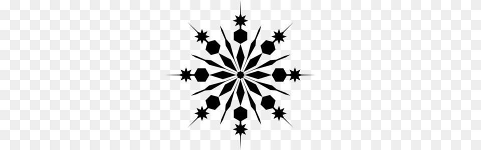 White Snowflake Clipart, Gray Free Png