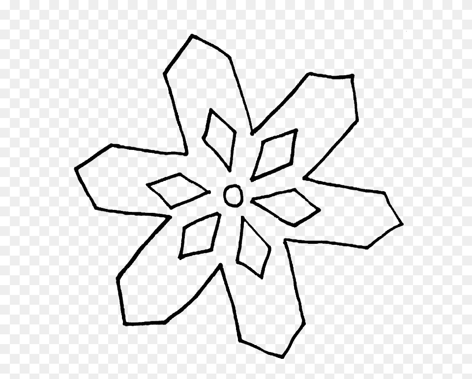 White Snowflake Clipart, Nature, Outdoors, Snow, Stencil Free Png Download