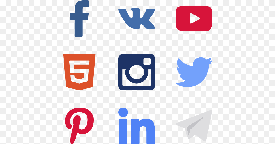White Social Media Icon Vector, Text Free Png Download