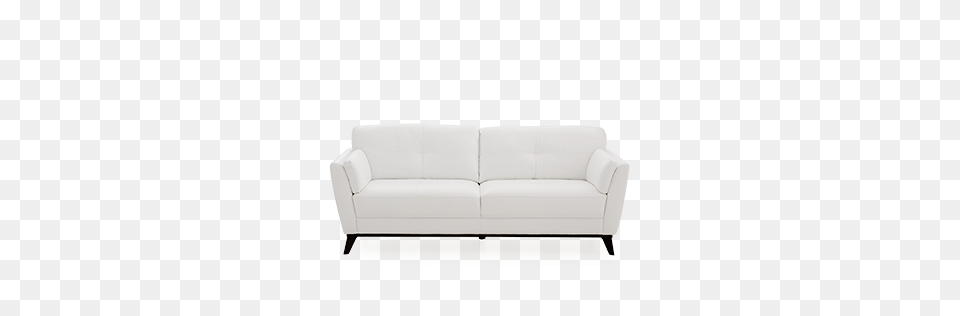 White Sofa With Genuine Leather Seats, Couch, Furniture, Cushion, Home Decor Png