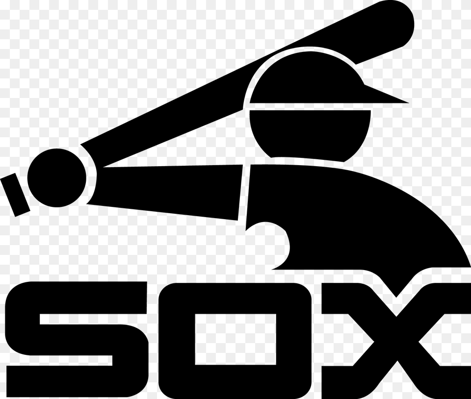 White Sox Retro Logo, Gray Png Image
