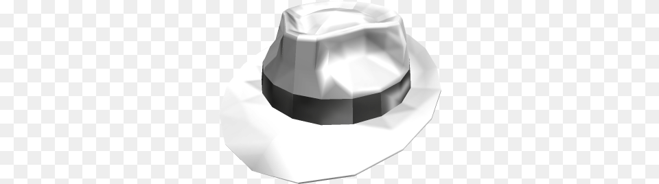 White Sparkle Time Fedora Roblox Monochrome, Clothing, Hardhat, Hat, Helmet Free Png Download