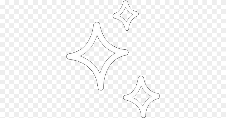White Sparkles Aesthetic Transparent White Stars, Symbol, Stencil, Logo Png Image