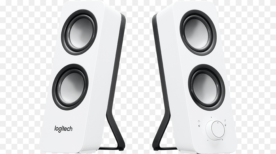 White Speakers Banner Stock Logitech Z200 Speakers Pair White, Electronics, Speaker Png Image