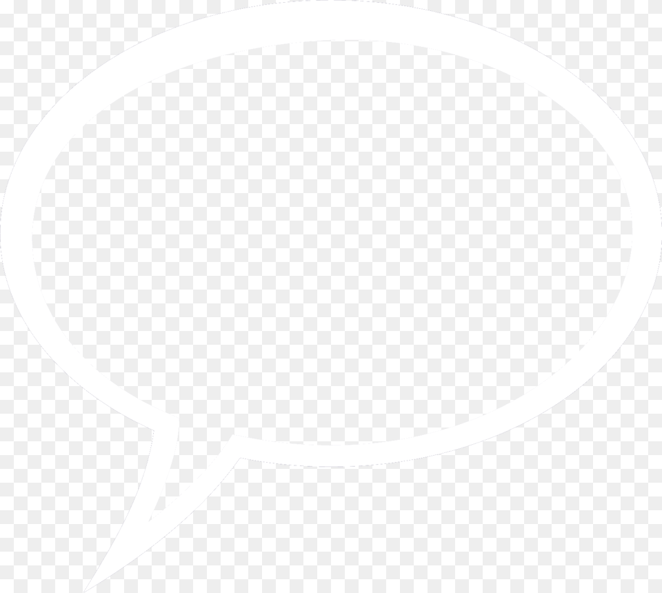 White Speech Bubble White Outline Speech Bubble Transparent, Oval Free Png Download