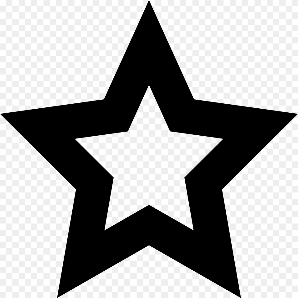 White Star Symbols 512 By 512 Pixels, Gray Free Png