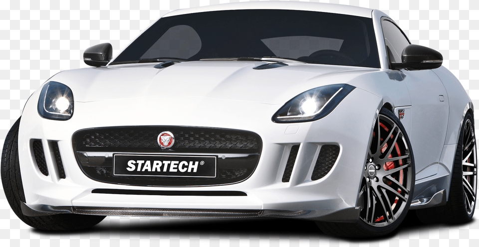 White Startech Jaguar F Type Coupe Sports Car Image Jaguar F Type Lumma, Vehicle, Transportation, Wheel, Machine Free Png