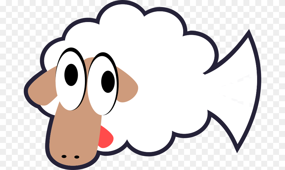 White Stupid Cute Cartoon Fish Sheep, Baby, Person Free Png