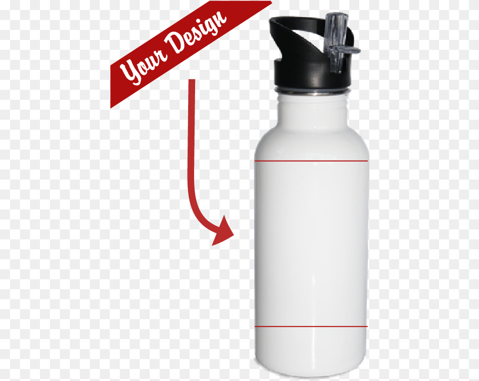White Sublimation Water Bottle, Shaker, Water Bottle Free Png