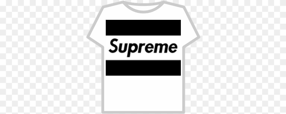 White Supreme Shirt Roblox Suprem T Shirt Roblox, Clothing, T-shirt Free Png Download