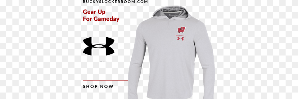 White Sweatshirt Under Armour, Clothing, Hoodie, Knitwear, Long Sleeve Free Png