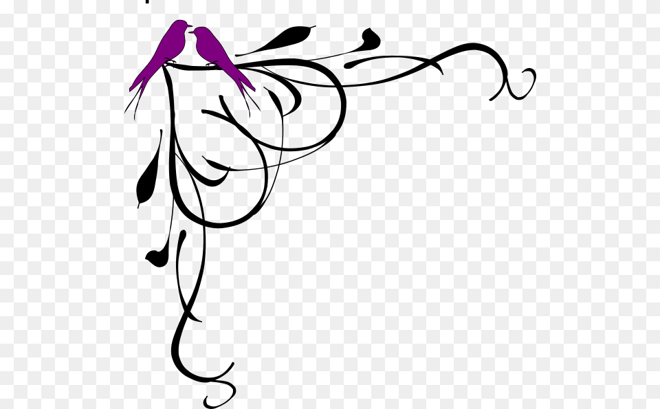 White Swirl Clip Art, Purple, Animal, Beak, Bird Png Image