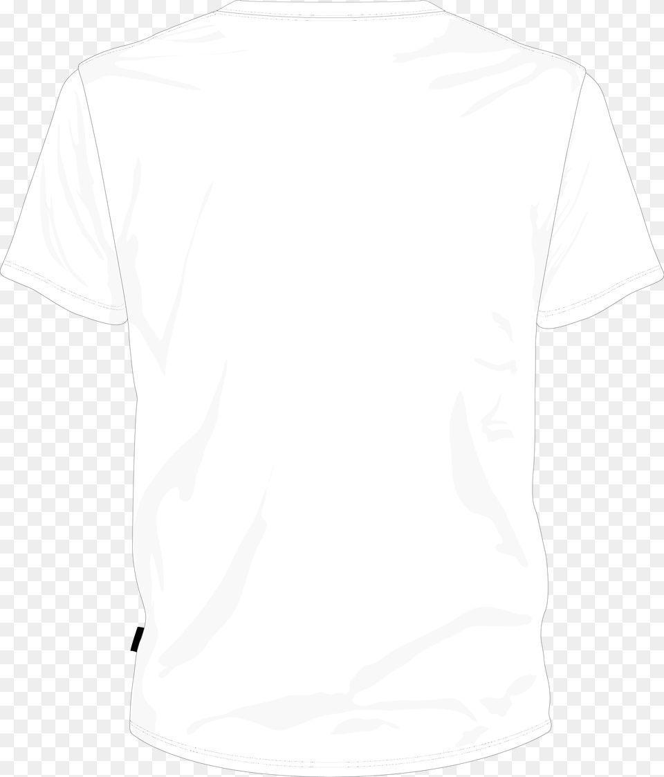 White T Shirt Back T Shirt Plain White For Designing, Clothing, T-shirt Free Png