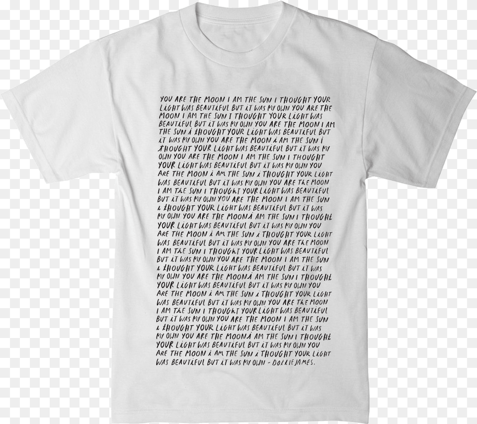 White T Shirt Poetry, Clothing, T-shirt Free Transparent Png