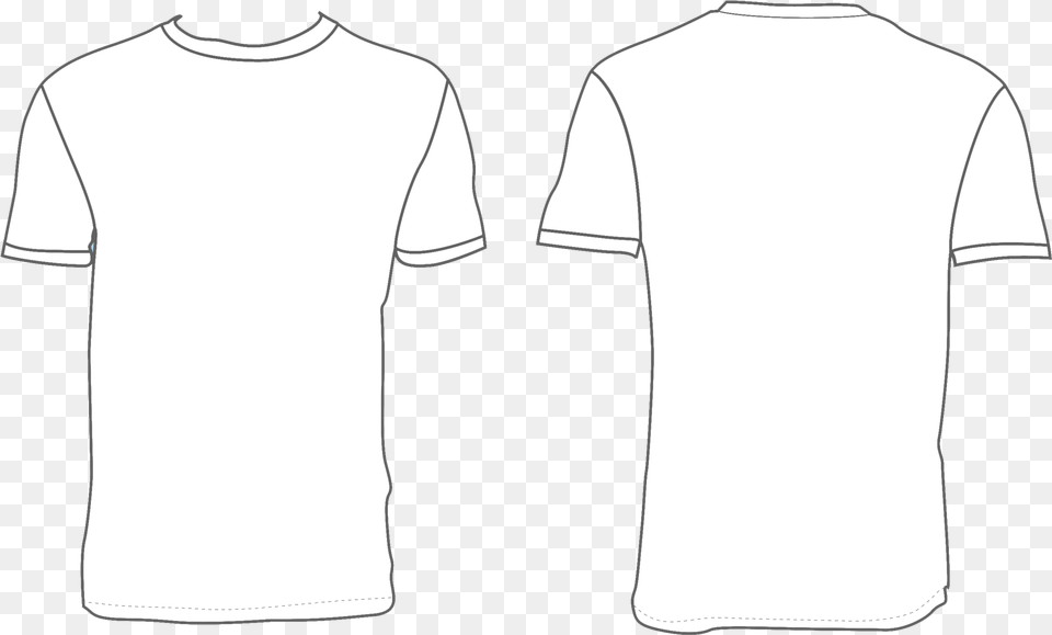 White T Shirt Template Bosquejo De Camiseta, Clothing, T-shirt Png