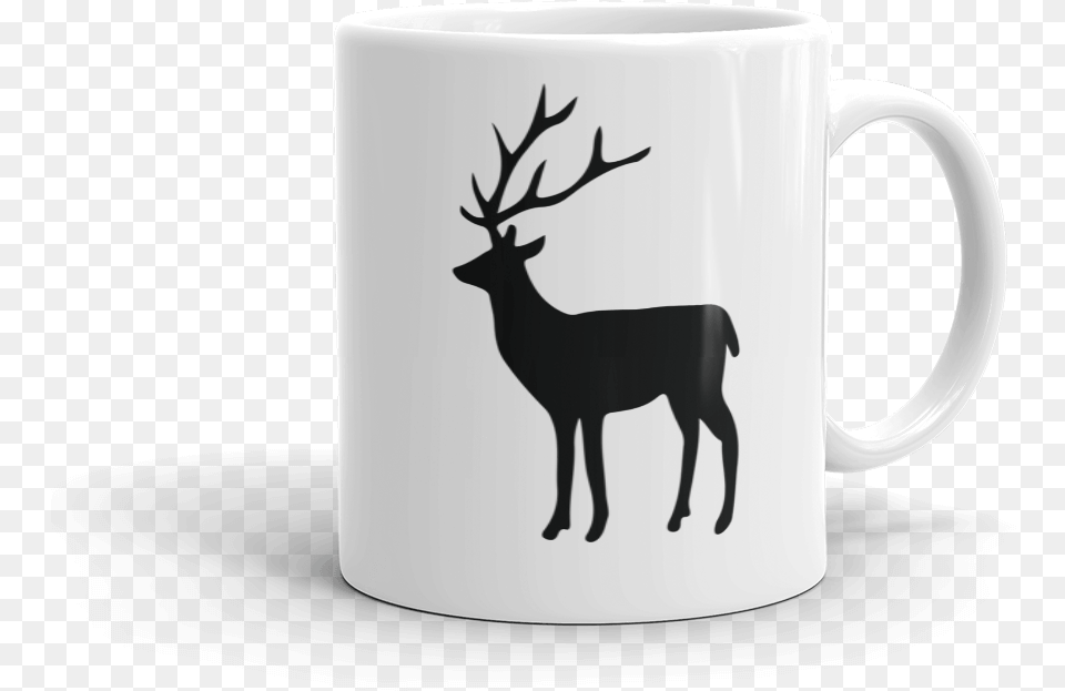 White Tailed Deer In Silhouette, Animal, Cup, Mammal, Wildlife Free Png