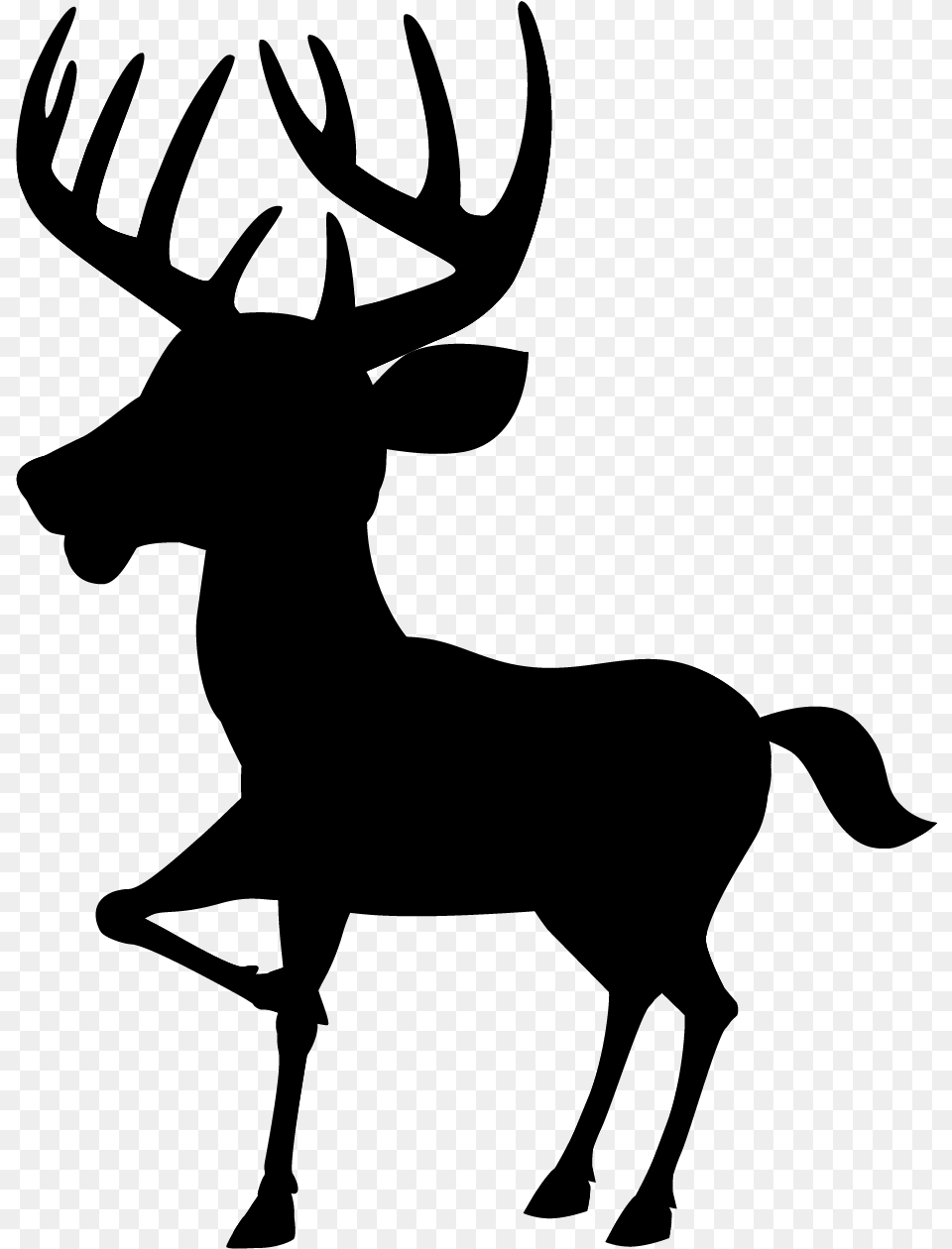 White Tailed Deer Vector Graphics Moose Clip Art Deer, Gray Free Png