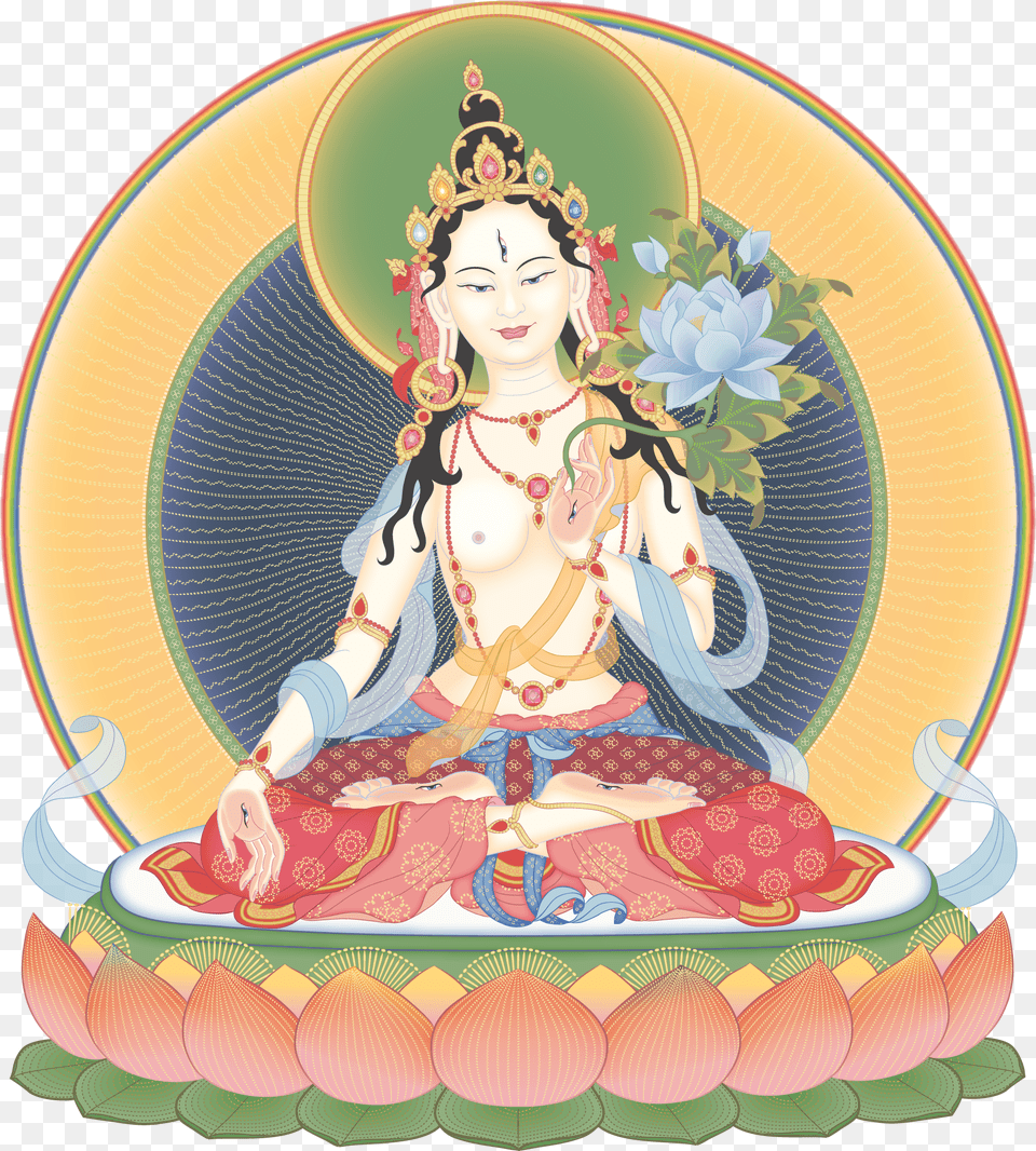 White Tara 1 Guided Meditation White Tara Kadampa, Art, Buddha, Prayer, Head Png