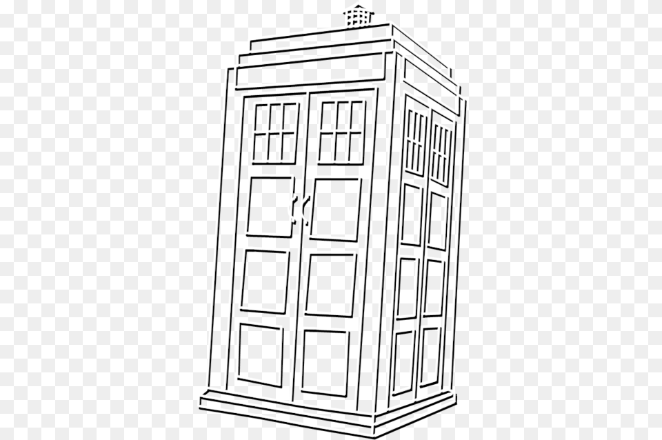 White Tardis Transparent Tardis Black And White, Closet, Cupboard, Furniture, Gate Png