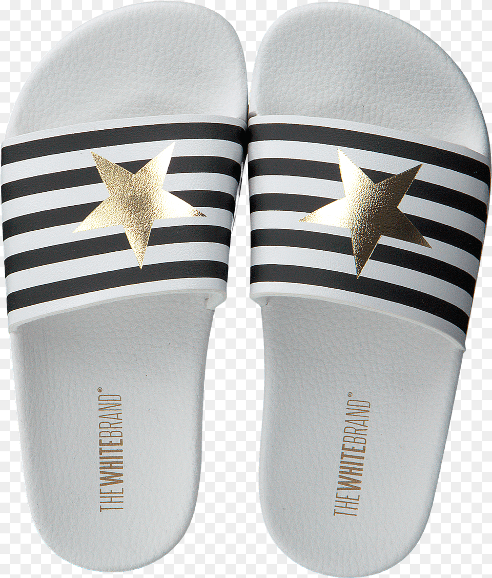 White The Brand Flip Flops Star Stripes Omodacom Shoe, Clothing, Footwear, Sandal Png Image