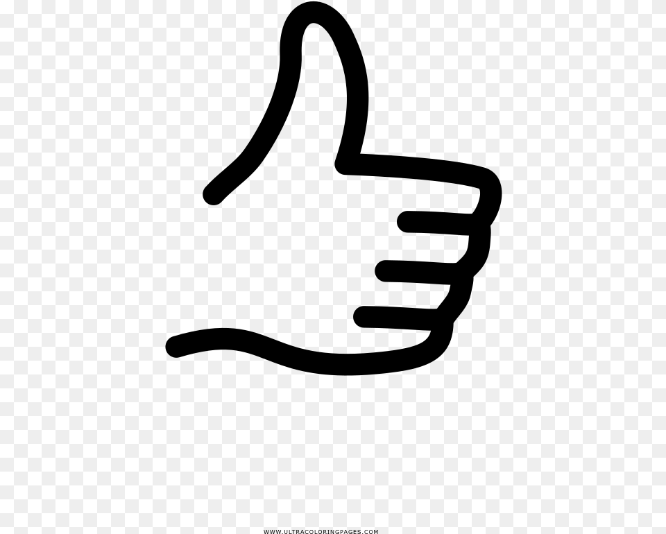 White Thumbs Up, Gray Free Png Download