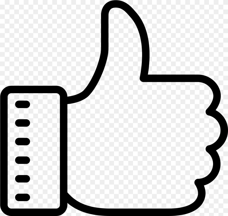 White Thumbs Up Icon, Gray Free Png