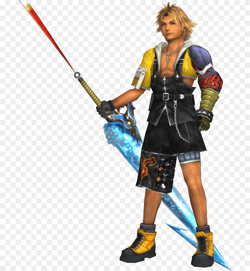 White Tidus Is Not White Lulu Is White Tidus Is More, Person, Weapon, Sword, Clothing Free Png Download