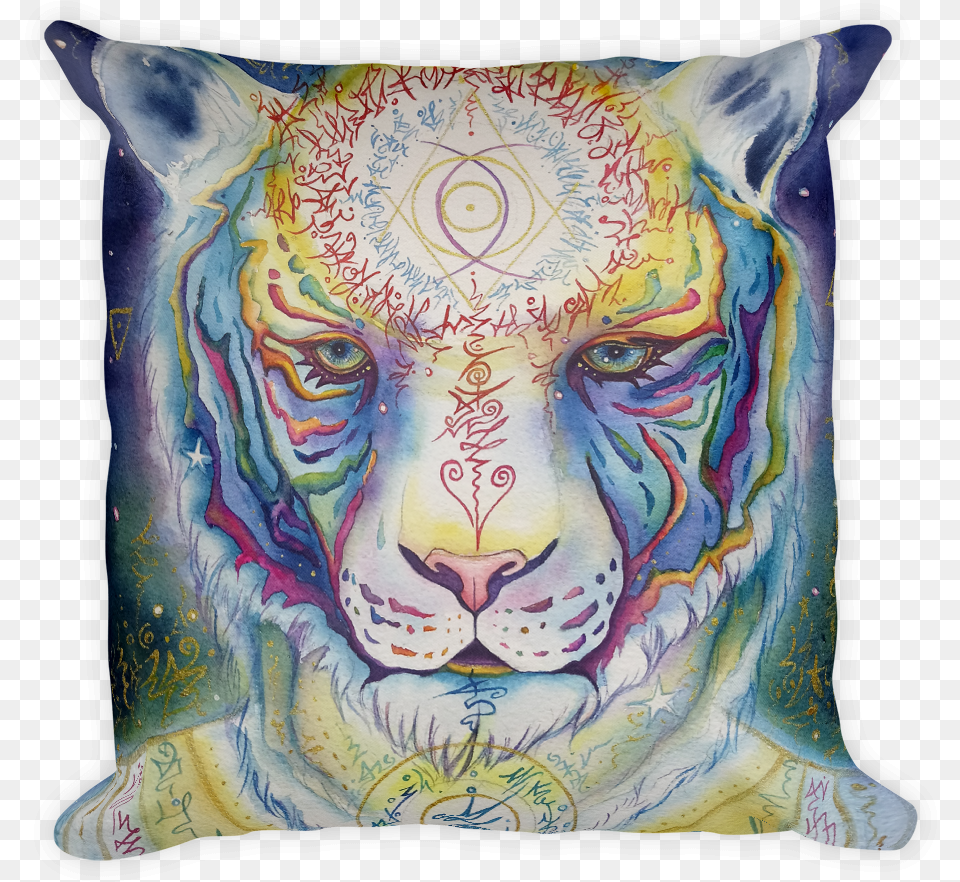 White Tiger Cushion, Pillow, Home Decor, Pet, Mammal Free Png Download