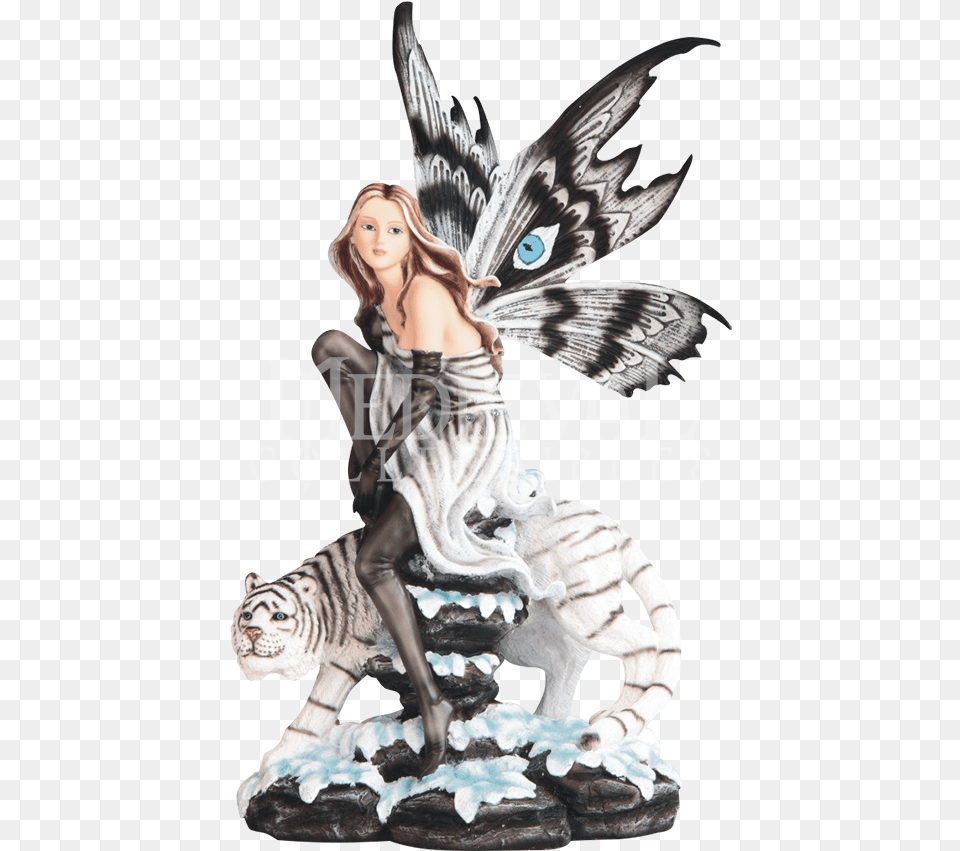 White Tiger Fairy Statue, Publication, Book, Adult, Person Png Image