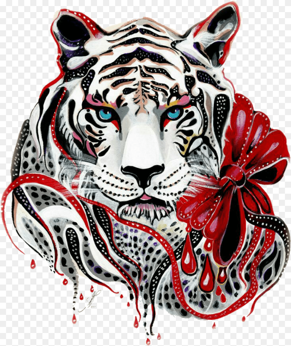 White Tiger Painting Clipart Tiger Tattoo For Women, Art, Animal, Wildlife, Mammal Free Png Download