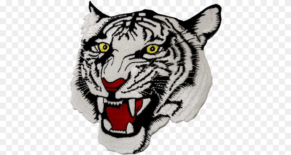 White Tiger Patch, Animal, Mammal, Wildlife Free Transparent Png