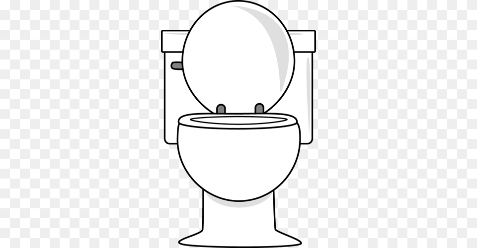 White Toilet With Lid Up Clip Art, Indoors, Bathroom, Room, Plant Free Png Download