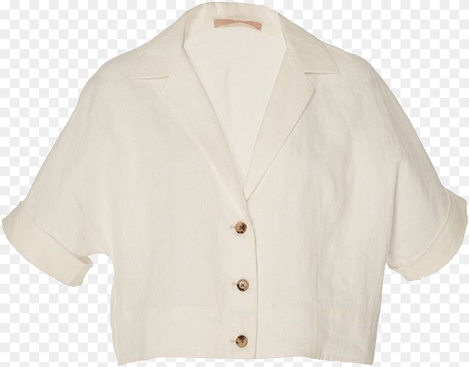 White Top Polyvore Moodboard Filler White Linen Shirt, Blazer, Blouse, Clothing, Coat Png