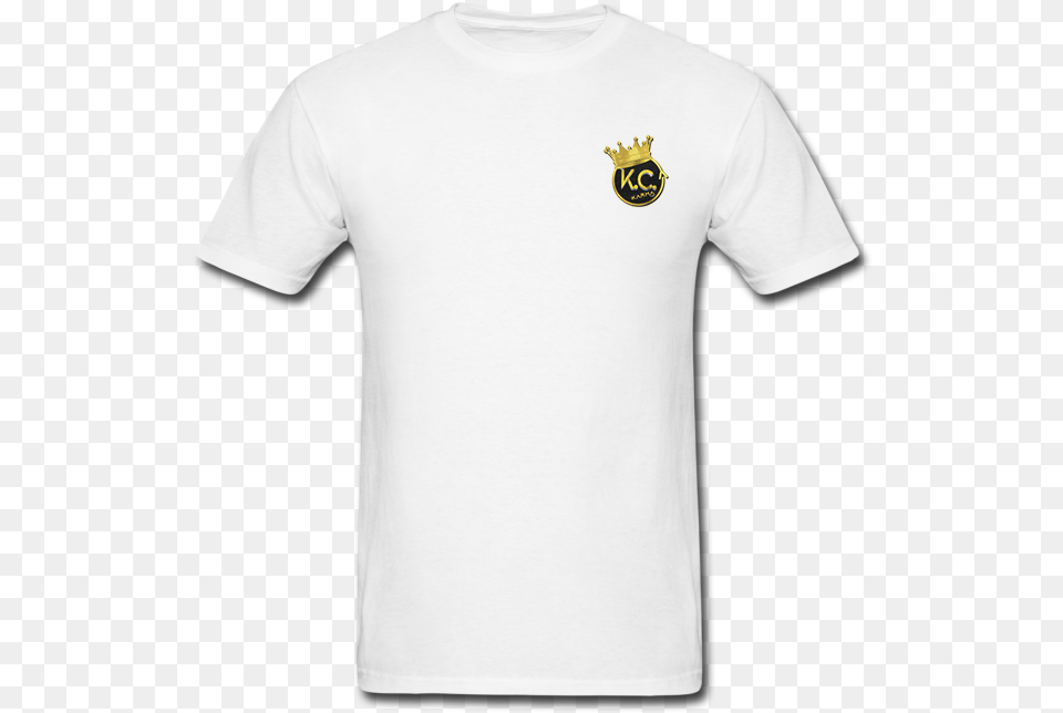 White Top Side Crown Logo T Shirt U2013 Karma Camp, Clothing, T-shirt Free Png Download