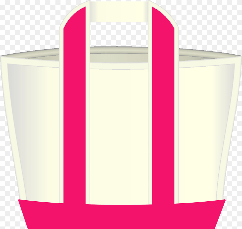 White Tote Bag With Pink Straps And Bottom Clipart, Tote Bag, First Aid, Bucket Png
