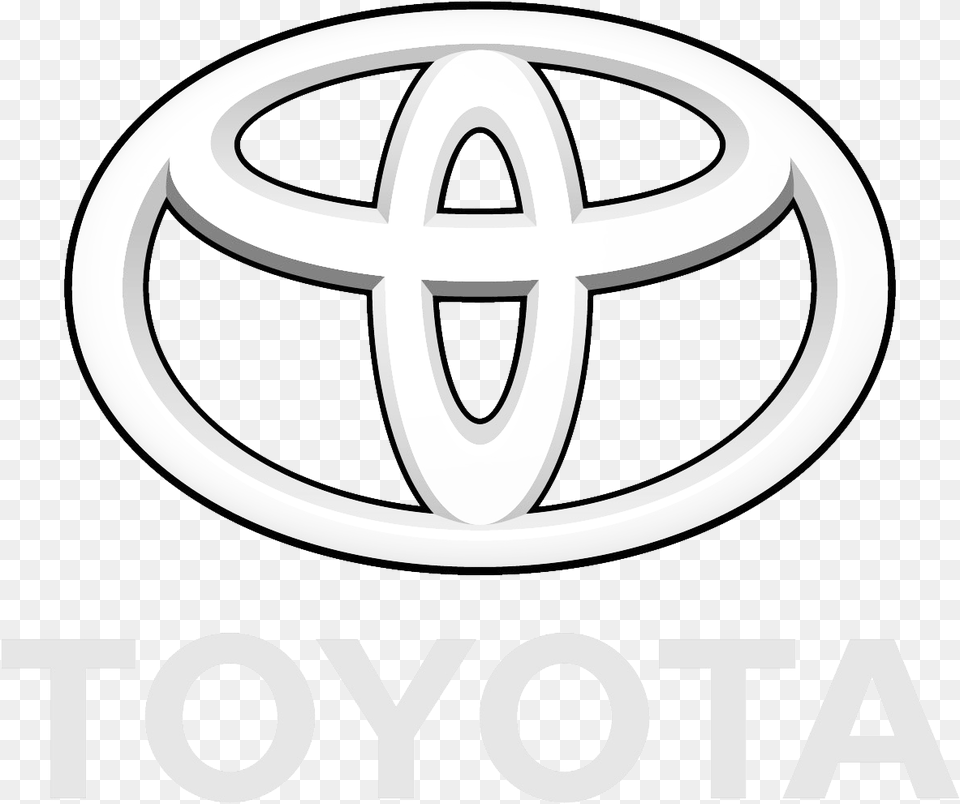White Toyota Logo, Symbol Png Image