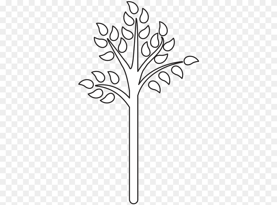 White Tree, Stencil, Cross, Symbol Png