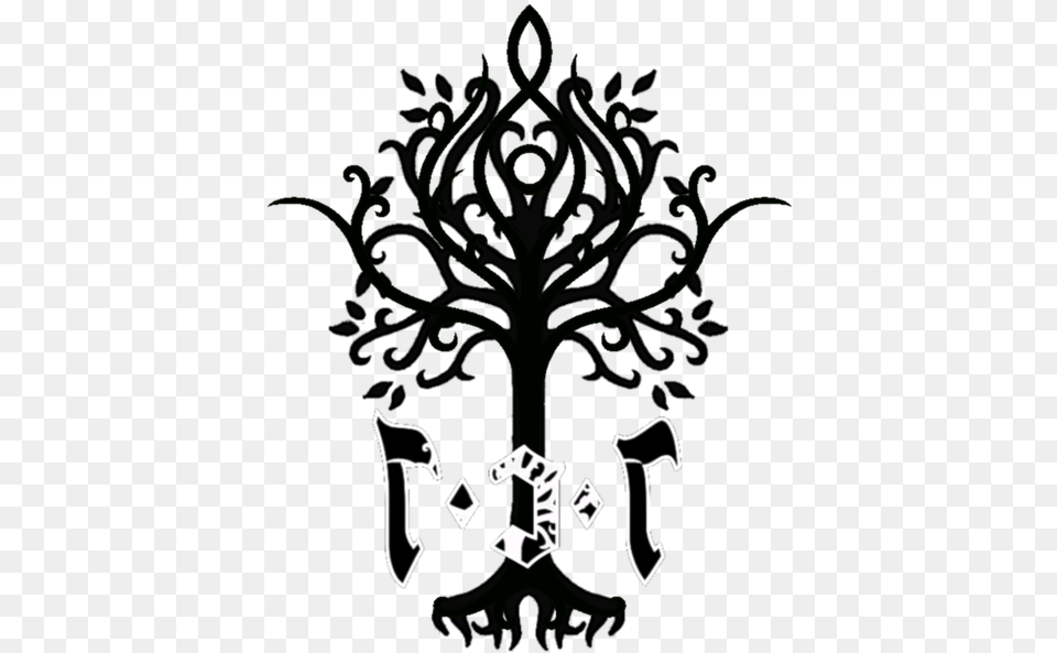 White Tree Of Gondor Designs, Stencil, Symbol, Recycling Symbol Free Png