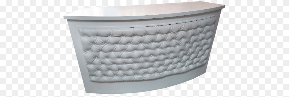 White Tufted Curved Coffee Table, Furniture, Reception, Reception Desk, Hot Tub Free Png